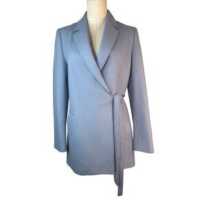Banana Republic Small Light Blue Wrap Coat Wool Blend Italian Fabric